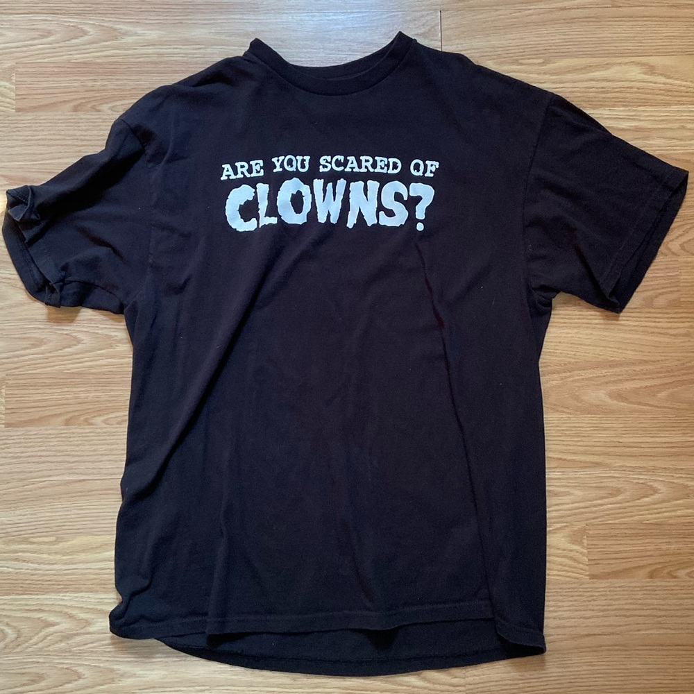 Are You Scared Of Clowns Flip Up T-Shirt XL